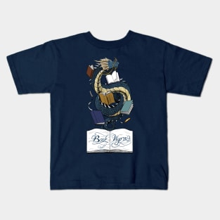 Book Wyrm (azure) Kids T-Shirt